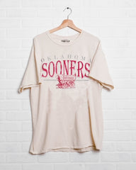 OU Sooners 80s Off White Thrifted Tee - shoplivylu