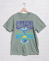 One Size Pink Floyd Pepperland Green Oversized Tee