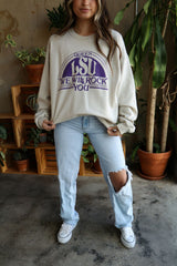 Queen LSU Tigers Will Rock You Sand Thrifted Sweatshirt