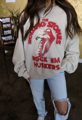 Rolling Stones Rock 'Em Huskers Sand Thrifted Sweatshirt