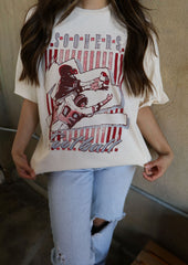 OU Sooners Beach Shade Off White Thrifted Tee