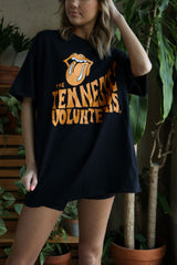 Rolling Stones Tennessee Vols Dazed Black ThriftedTee