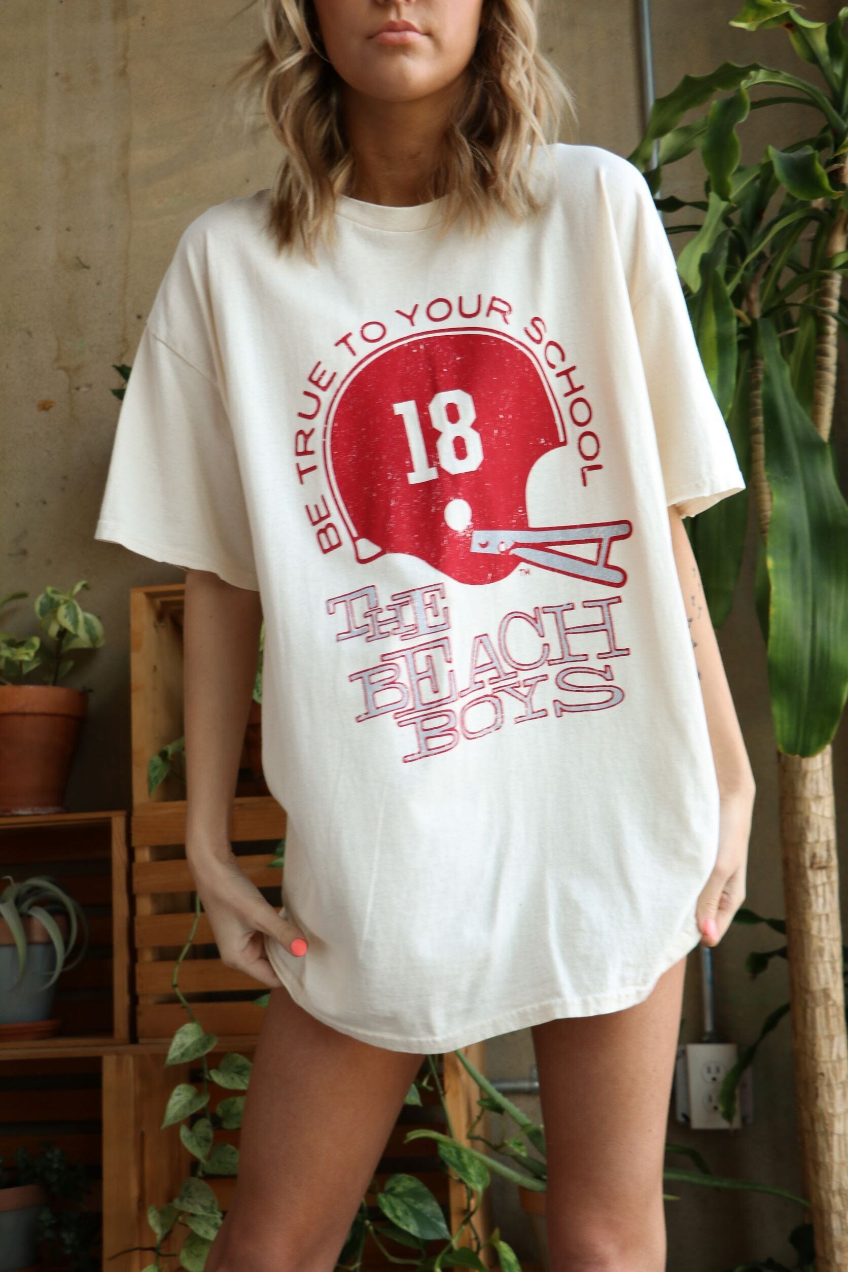 The Beach Boys University of Alabama True To Your School Off White Thrifted Tee