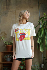 Rolling Stones TU Stoned Off White Thrifted Tee