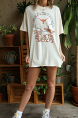 The Beach Boys Longhorns True To Your School Off White Thrifted Tee