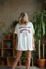 Queen USC Gamecocks Champions Scroll Off White Thrifted Tee