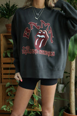 Rolling Stones Bama Psych Smoke Oversized Crew Sweatshirt