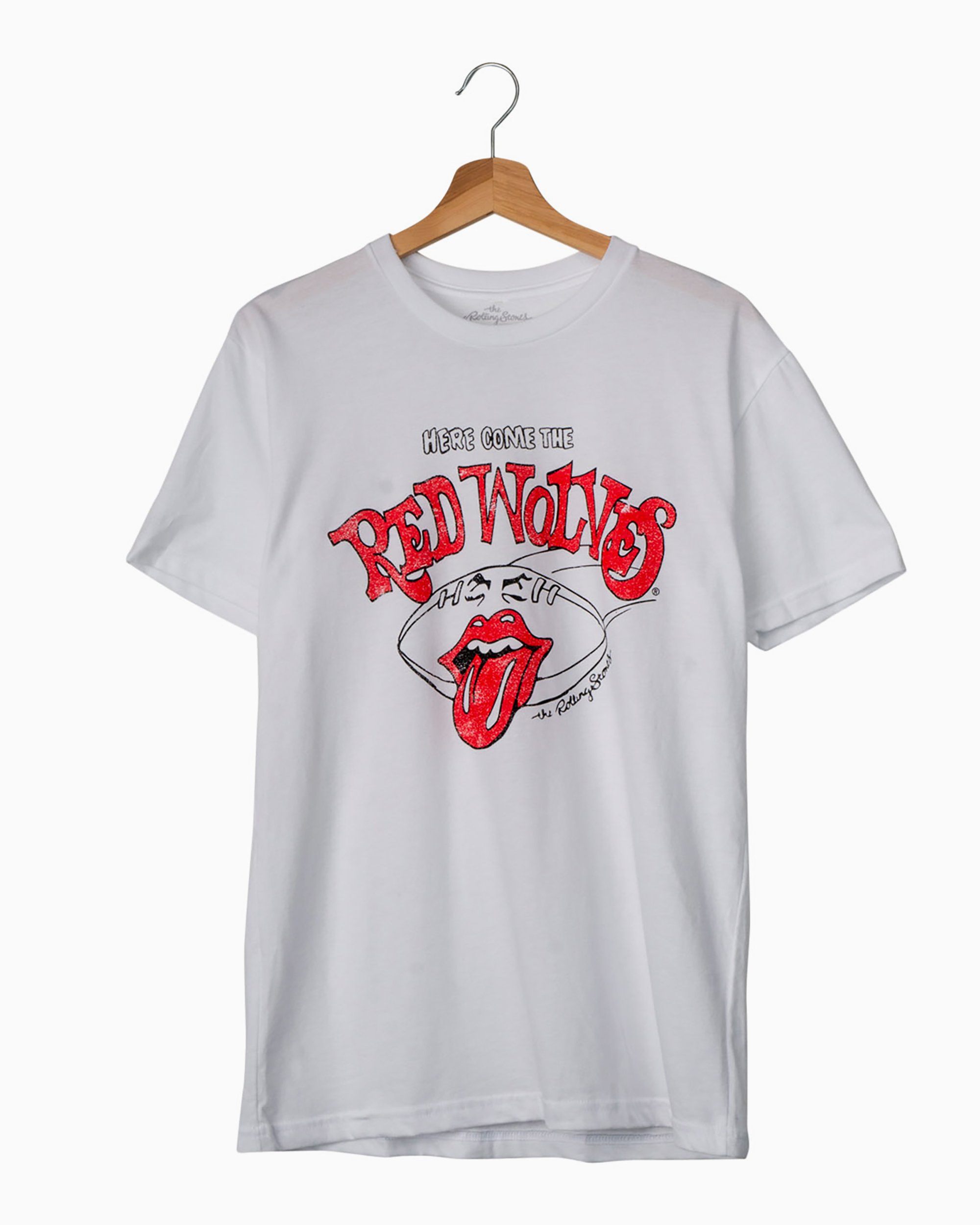 Rolling Stones Here Come The Red Wolves White Tee - shoplivylu
