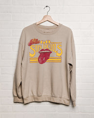 Rolling Stones Sun Devils Stoned Sand Thrifted Sweatshirt - shoplivylu