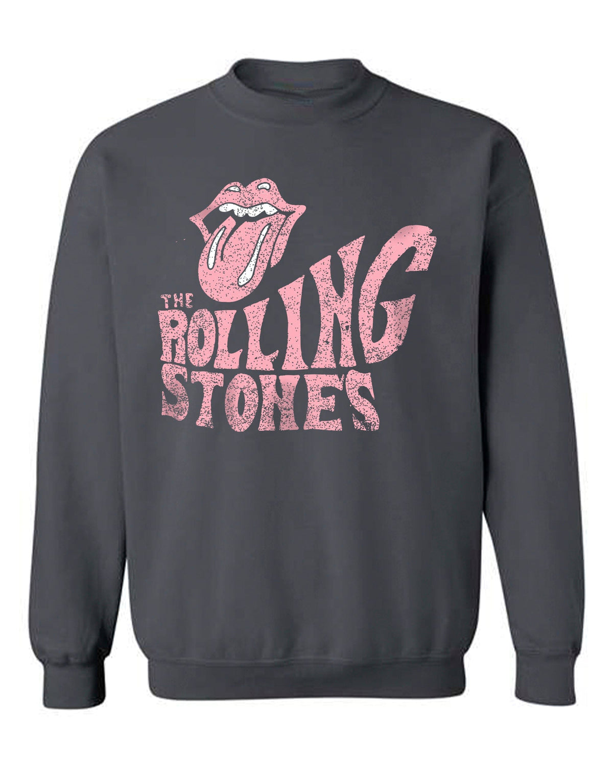Rolling Stones Dazed Charcoal Thrifted Sweatshirt - shoplivylu