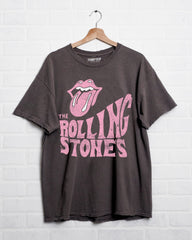 Rolling Stones Dazed Charcoal Thrifted Distressed Tee - shoplivylu