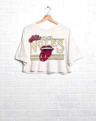 Rolling Stones FSU Seminoles Stoned White Cropped Tee - shoplivylu