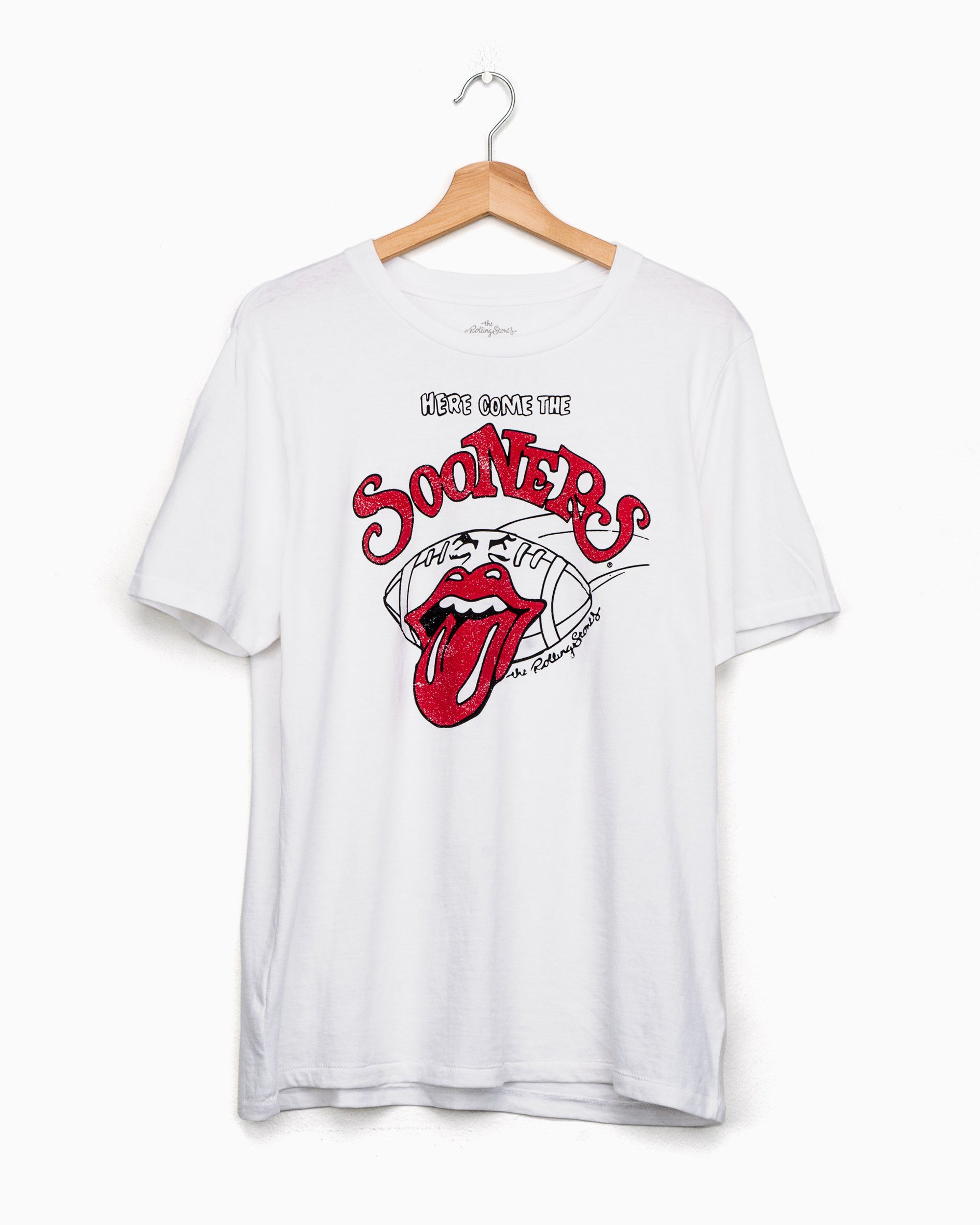 Rolling Stones Here Come The Sooners White Tee (4519446773863)