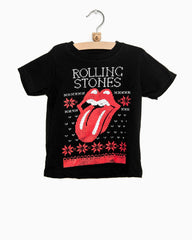 Children's Rolling Stones Norway Sweater Lick Black Tee - shoplivylu