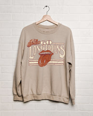 Rolling Stones Texas Longhorns Stoned Sand Thrifted Sweatshirt - shoplivylu