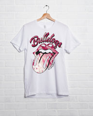 Rolling Stones MSU Bulldogs Tie Dye Lick White Tee - shoplivylu