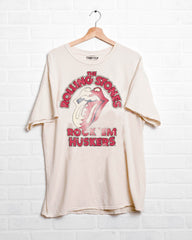 Rolling Stones Rock 'Em Huskers Off White Thrifted Tee - shoplivylu