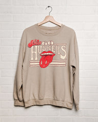 Rolling Stones Go Huskers Stoned Sand Thrifted Sweatshirt - shoplivylu