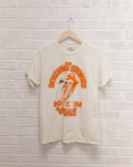 Rolling Stones Rock 'Em Vols Off White Thrifted Tee - shoplivylu