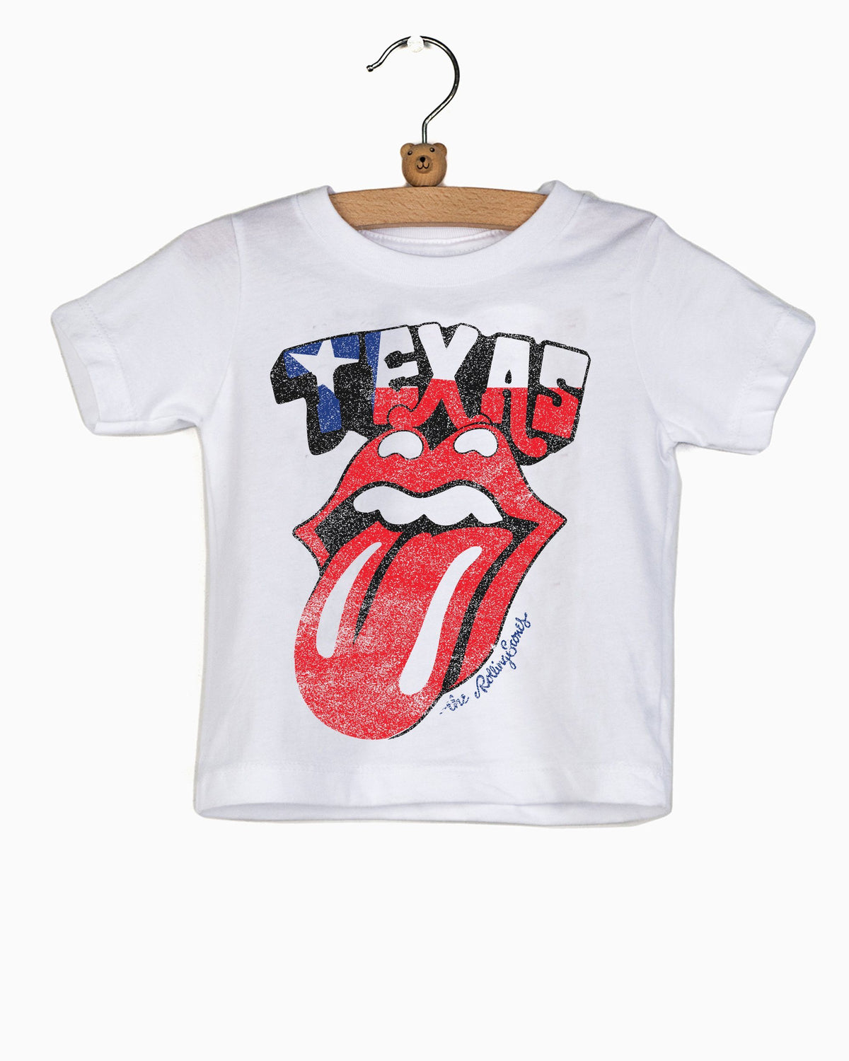 Children's Rolling Stones Texas Flag Rocker White Tee - shoplivylu