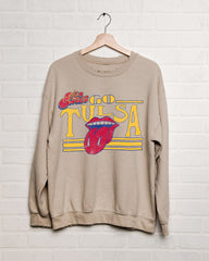 Rolling Stones TU Stoned Sand Thrifted Sweatshirt - shoplivylu