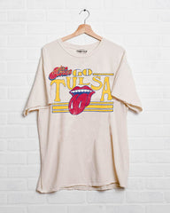 Rolling Stones TU Stoned Off White Thrifted Tee - shoplivylu