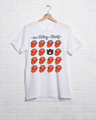 Rolling Stones Auburn Tigers Multi Lick White Tee - shoplivylu