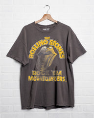Rolling Stones Rock 'Em Mountaineers Charcoal Thrifted Tee - shoplivylu
