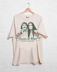Sonny & Cher All I Need is Love Off White Thrifted Distressed Tee