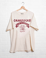 Queen USC Gamecocks Champions Scroll Off White Thrifted Tee