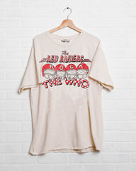 The Who Texas Tech Rock Off White Thrifted Tee - shoplivylu