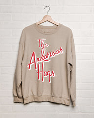 Arkansas Razorbacks Beverly Sand Thrifted Sweatshirt - shoplivylu