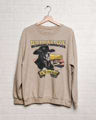 Willie Nelson Desert Texas Sand Thrifted Sweatshirt - shoplivylu