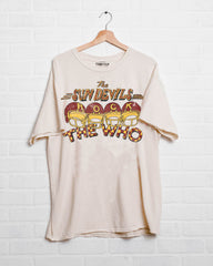 The Who Sun Devils Rock Off White Thrifted Tee - shoplivylu