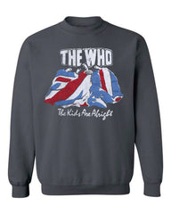 The Who Alright Flag Charcoal Thrifted Sweatshirt - shoplivylu