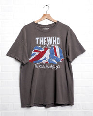 The Who Alright Flag Charcoal Thrifted Distressed Tee - shoplivylu