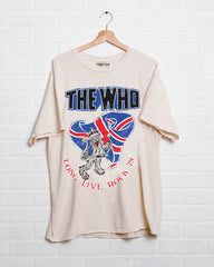 The Who Lion Flag Off White Thrifted Distressed Tee