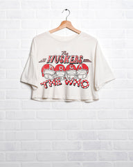 The Who Huskers Rock White Cropped Tee - shoplivylu