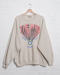 The Who Long Live Rock Sand Thrifted Sweatshirt - shoplivylu