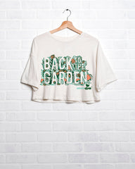 Woodstock Garden Puff Ink Off White Cropped Tee