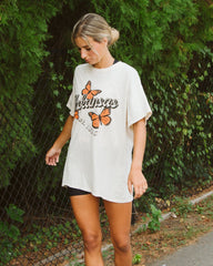 Arkansas Butterfly Off White Thrifted Tee - shoplivylu