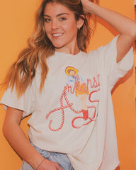 Arkansas Cowgirl Off White Thrifted Tee - shoplivylu