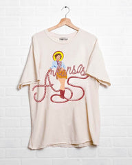 Arkansas Cowgirl Off White Thrifted Tee - shoplivylu