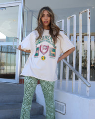 Arkansas Patch Off White Thrifted Tee - shoplivylu