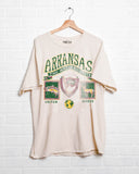 Arkansas Patch Off White Thrifted Tee - shoplivylu