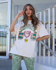 Arkansas Patch Off White Thrifted Tee - shoplivylu