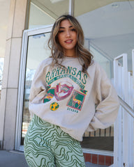 Arkansas Patch Sand Thrifted Sweatshirt - shoplivylu