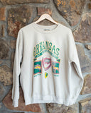 Arkansas Patch Sand Thrifted Sweatshirt - shoplivylu