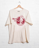 Arkansas Razorbacks Baseball Run Off White Thrifted Tee