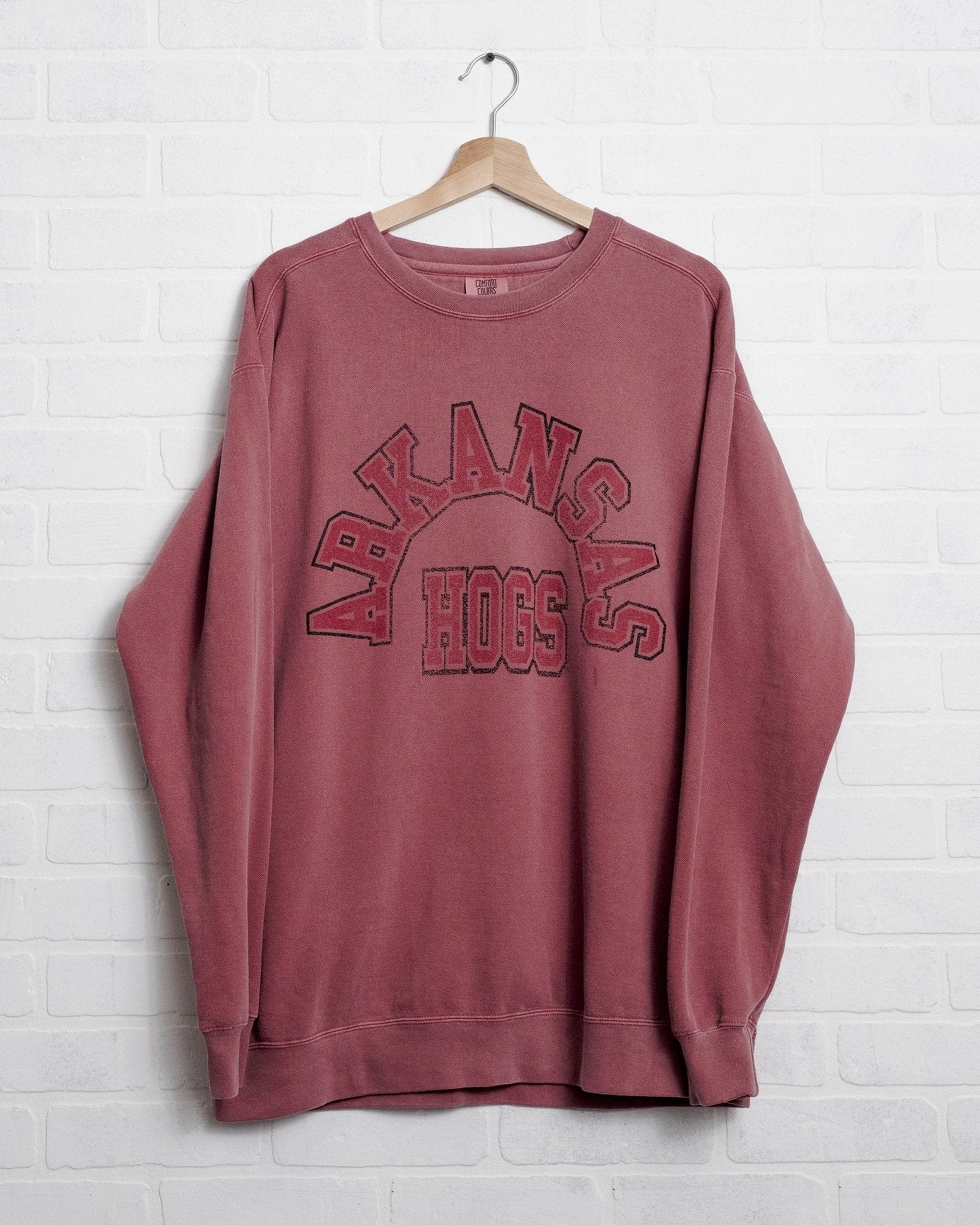 Arkansas Razorbacks Mega Arch Cardinal Sweatshirt - shoplivylu